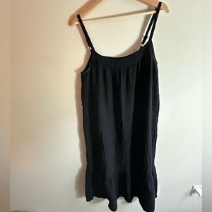 Black sundress with ruffled hem